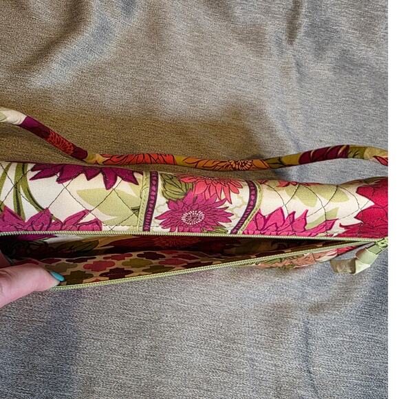 Bag Vera Bradley Knot Just A Clutch Hello Dahlia Pocket Book Handle Handbag - Picture 7 of 7
